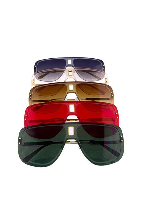 Womens modern metal blended aviator sunglasses