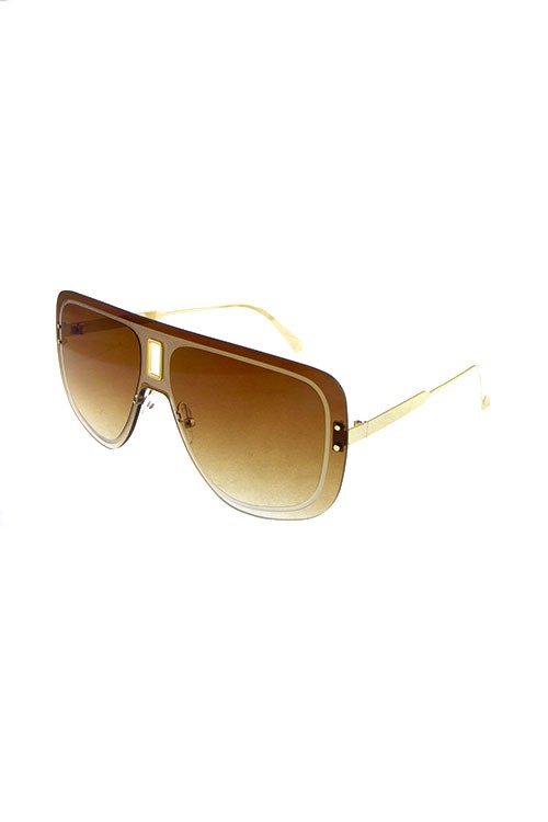 Womens modern metal blended aviator sunglasses