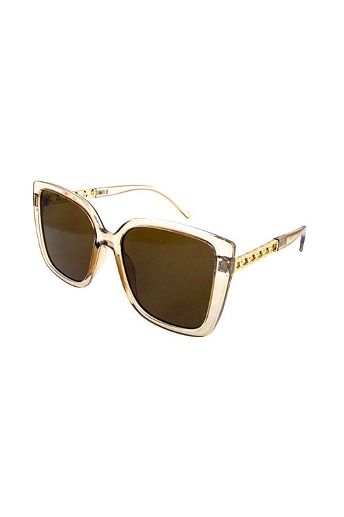 Womens modern square plastic sunglasses
