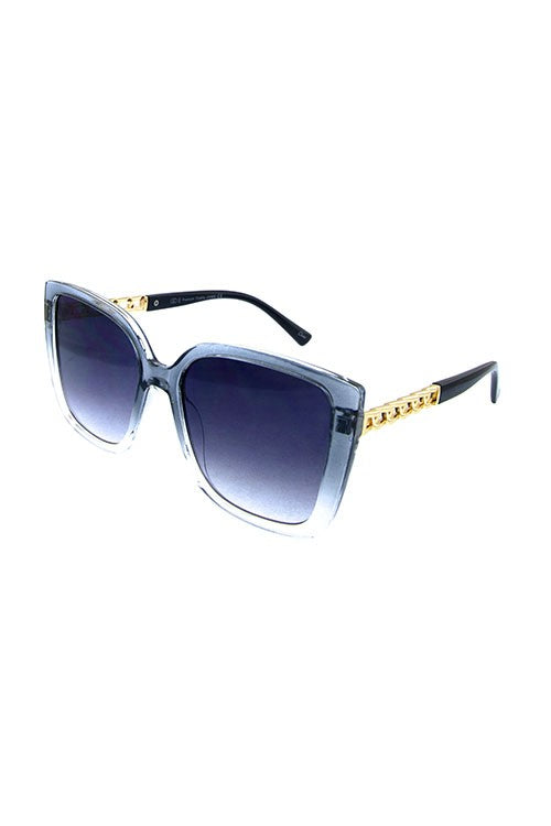 Womens modern square plastic sunglasses