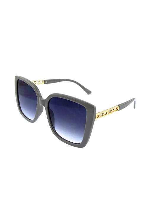 Womens modern square plastic sunglasses