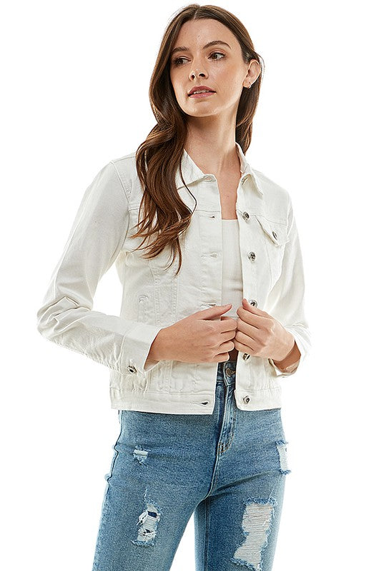 Spandex Ladies Casual Denim Jacket