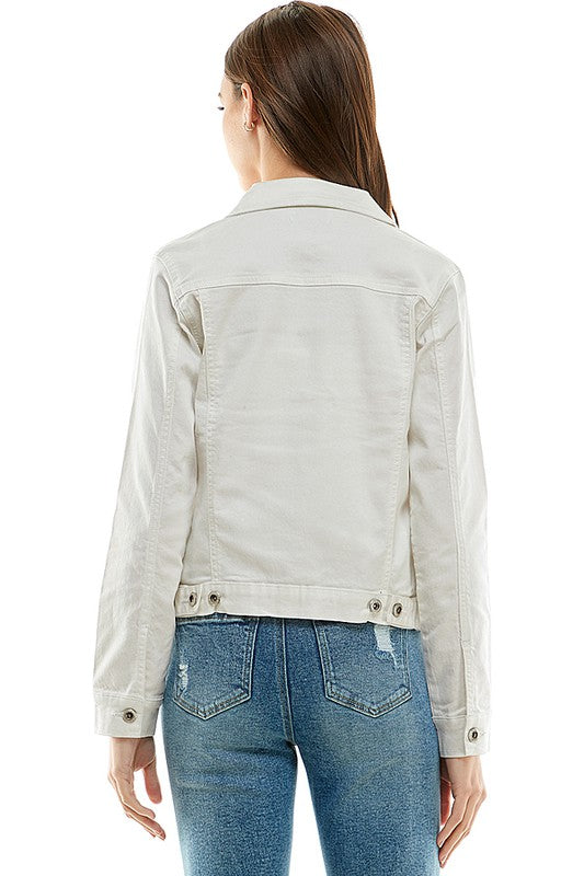 Spandex Ladies Casual Denim Jacket