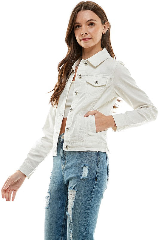 Spandex Ladies Casual Denim Jacket