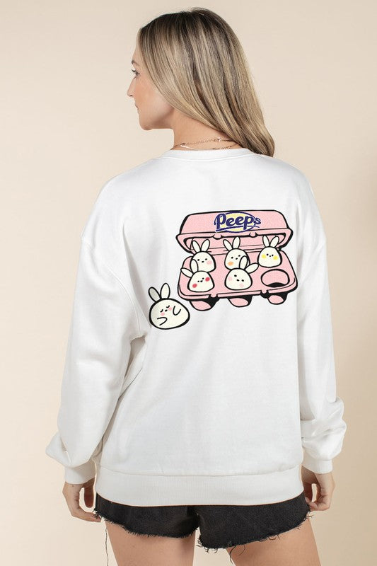 PEEPS BUNNY GRAPHIC SWEATSHIRTS