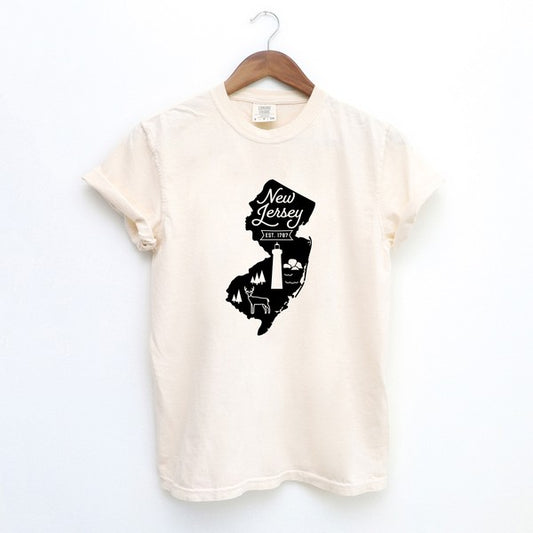 New Jersey Vintage Garment Dyed Tee