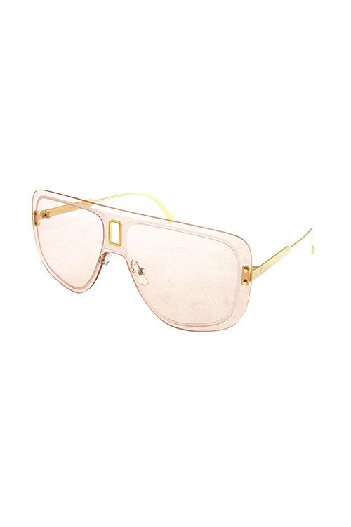 Womens modern metal blended aviator sunglasses