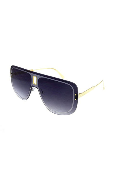 Womens modern metal blended aviator sunglasses