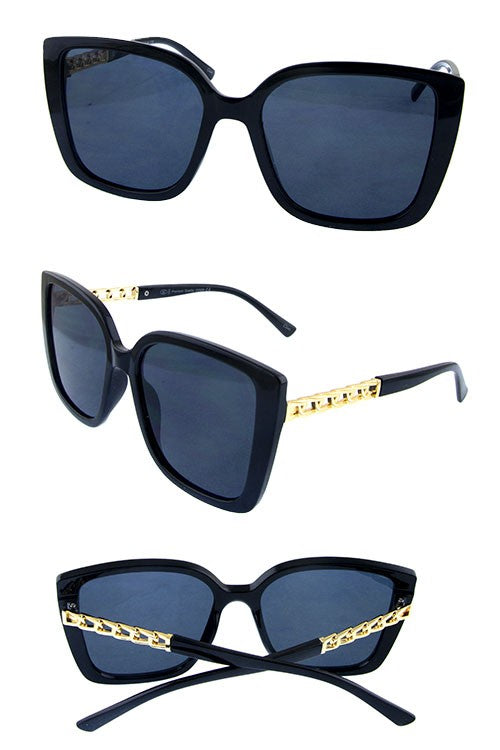Womens modern square plastic sunglasses