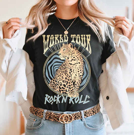 World Tour Rock & Roll Graphics Top