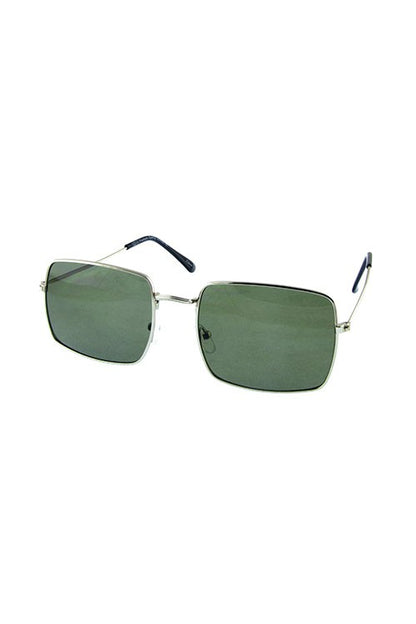 Unisex square retro metal sunglasses