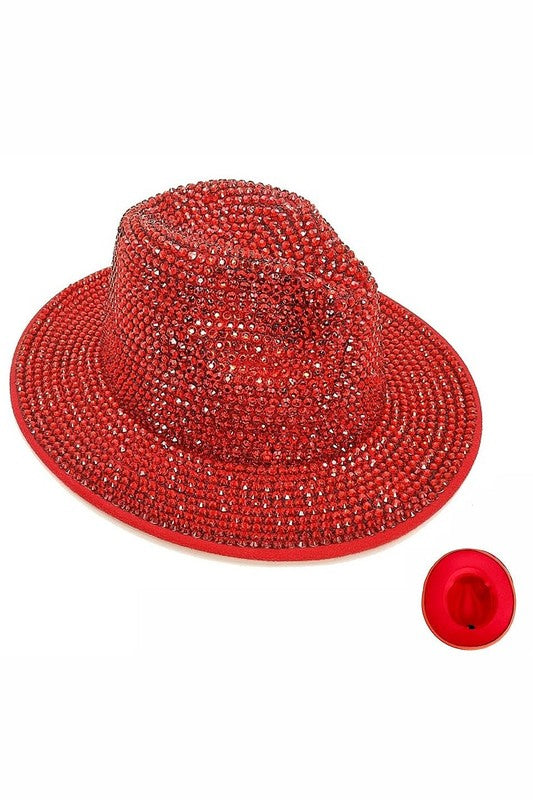 Bling Chip Stone 2 Tone Fedora Hat